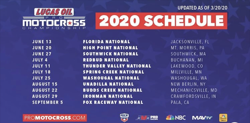 Late start to AMA motocross for 2020