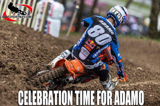 Italy’s Andrea Adamo (KTM), winner of the MX2 class in France at the weekend.