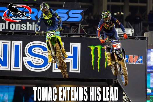 Eli Tomac extends his lead in US supercross championships 