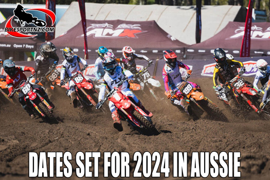 The 2024 ProMX Championship will again be held over eight rounds, starting in Wonthaggi (Vic) on March 17 before concluding at Queensland Moto Park in Boonah on August 17-18.