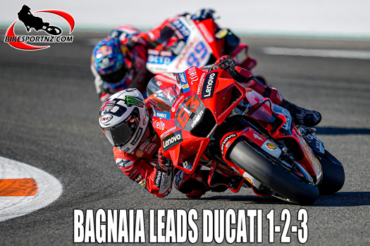 Pecco Bagnaia leads Ducati 1-2-3 at Valencia