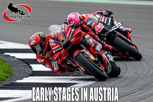 MotoGP championship leader Francesco ‘Pecco’ Bagnaia has set the third quickest time early on in Austria.