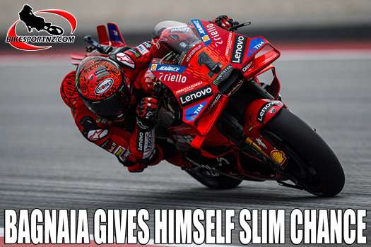 Italian Francesco Bagnaia ((Ducati Lenovo Team) gave himself a slim chance of defending his title this weekend after he won Saturday’s sprint race in Barcelona.