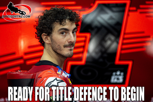 Italian Francesco ‘Pecco’ Bagnaia (Ducati), ready to begin his MotoGP title defence.
