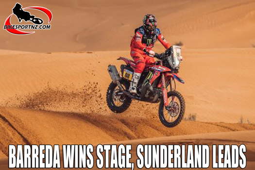 Barreda wins stage but Sunderland takes over race lead