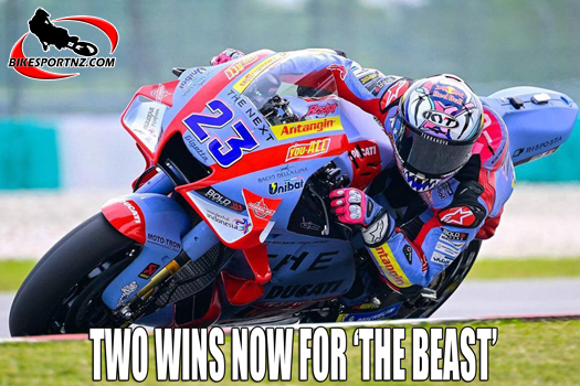 Two MotoGP wins now for Enea Bastianini