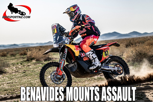 Red Bull KTM Factory Racing’s Kevin Benavides topped the timesheets on the gruelling third stage of the 2024 Dakar Rally.