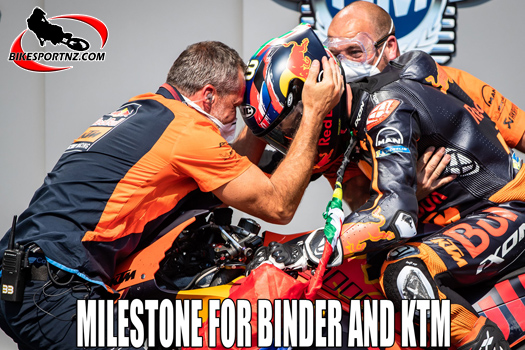Milestone win for Binder and KTM factory too