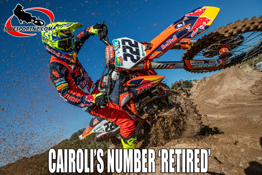 Tony Cairoli's number goes into retirement with him