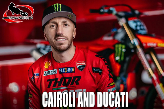 Multi-time motocross world champion Antonio Cairoli enjoyed taking the Ducati motocross bike for a blast. 