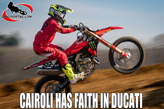 Multi-time motocross world champion Antonio Cairoli takes a Ducati motocross bike for a blast. 
