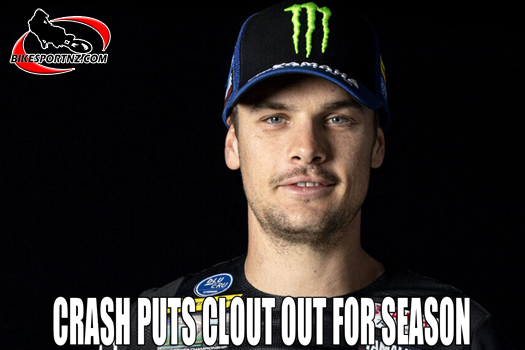 Aussie series leader Luke Clout crashes to the sidelines