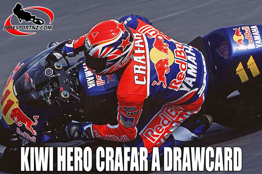 Former Taihape man Simon Crafar, pictured here when he won overall at Donington Park, in the UK, in 1998. Photo supplied.