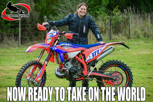 Tapanui’s Kylie Dorr (Beta RR200) is the leading female in the domestic enduro competition and she has now been selected to race for New Zealand in Spain in October. Photo by Andy McGechan, BikesportNZ.com