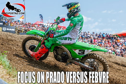 Flying Frenchman Romain Febvre (Kawasaki), clicking off another podium finish for 2023.