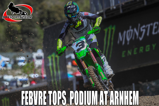 Flying Frenchman Romain Febvre (Kawasaki), clicking off another podium finish for 2023.