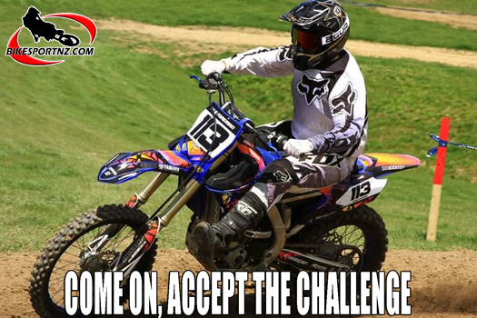 Te Puke’s Kylie Foreman, battling for glory at the 2023 New Zealand Veterans’ Motocross Championships at the weekend. Photo by Virogo Photography