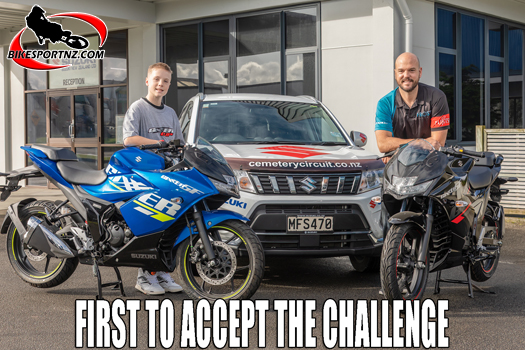 Nixon Frost steps up to accept the GIXXER Cup challenge 