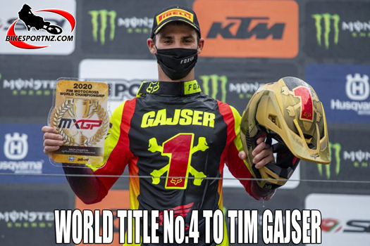 Honda's Tim Gajser wins MX world championship No.4