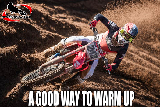 Slovenian Tim Gajser (Honda), on his way to winning in Sardinia at the weekend. 