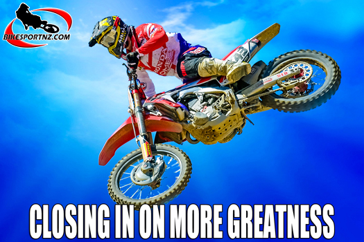 Honda factory team rider Tim Gajser, closing in on more motocross records. Photo by Andy McGechan, BikesportNZ.com