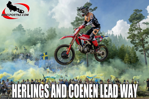 Dutchman Jeffery Herlings (Honda No.84) was again the man to beat in the premier MXGP class at Uddevalla, in Sweden, at the weekend. Photo courtesy Infront Moto Racing.