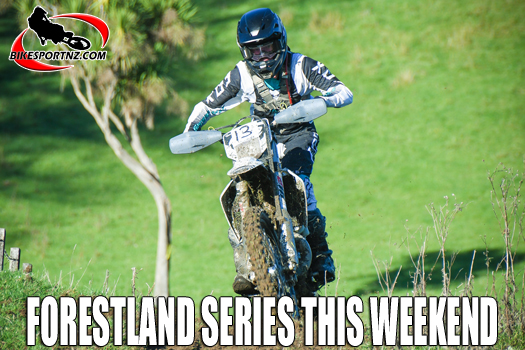 New Plymouth’s Josh Houghton (Husqvarna TE250), one of the senior grade frontrunners in the Forestland Cross-country Series last season and likely to be among the favourites this time around too. Photo by Andy McGechan, BikesportNZ.com