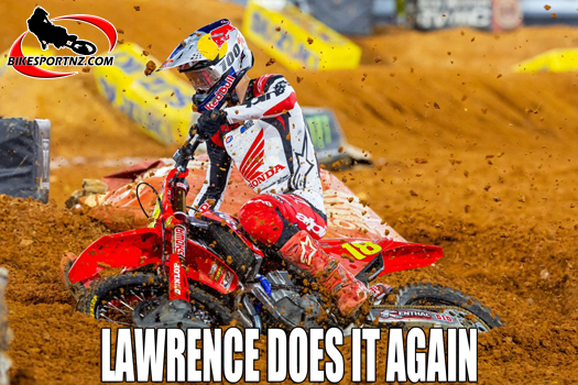 Australian Jett Lawrence (Honda), now further in front after winning round 10 at Indianapolis at the weekend. 