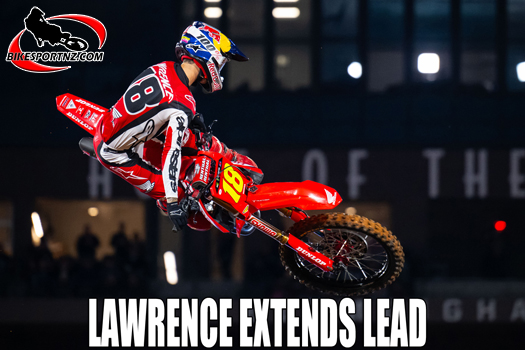 Australian Jett Lawrence (Honda), now further in front after winning round nine in Birmingham, Alabama, at the weekend.