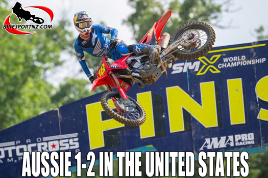 Australian Jett Lawrence (Honda), winner of the 450cc class title again this season, clinching it with a round to spare.