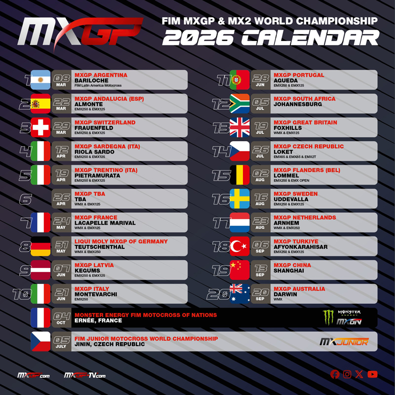 The organising body for the Motocross World Championships is thrilled to announce that MXGP will return to South African soil for the first time in 18 years