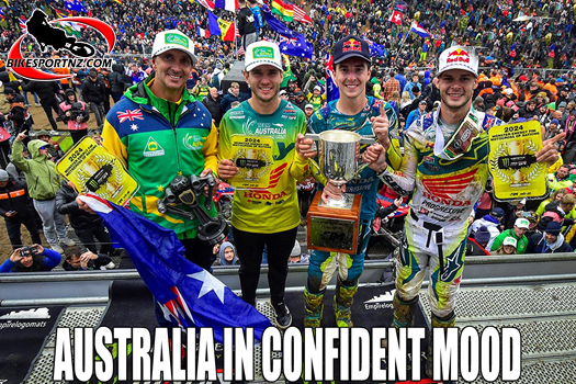 Team Australia celebrates MXoN success in 2024. Photo by Grant Reynolds. 
