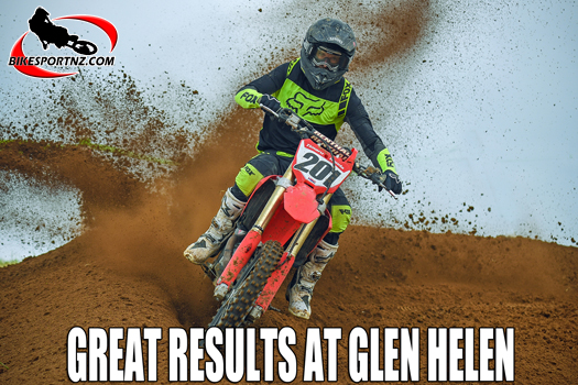 Christchurch’s Justin McDonald (Honda), one of the stand-out riders at the 2024 New Zealand Motocross TT Nationals near Timaru at the weekend. Photo by Andy McGechan, BikesportNZ.com