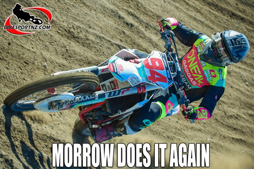 Silverdale-based former Invercargill rider Seth Morrow (GASGAS MC125) simply untouchable at the 2024 New Zealand Junior Motocross Championships this season. Photo by Andy McGechan, BikesportNZ.com