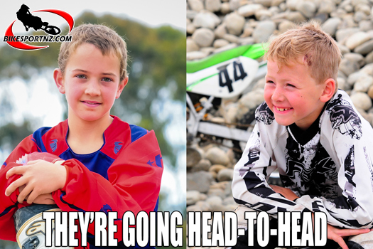 Josiah Natzke (left) and Maximus Purvis will be going head-to-head for the NZ MX1 crown in Rotorua today. Photos by Andy McGechan, BikesportNZ.com