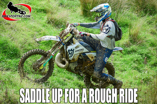 New Plymouth’s Sam Parker (Husqvarna), a frequent front-runner on the Kiwi enduro scene and likely to be among the leading contenders to win the Husqvarna Hard Adventure Enduro near Taupo and Tokoroa over Labour Weekend. Photo by Andy McGechan, BikesportNZ.com