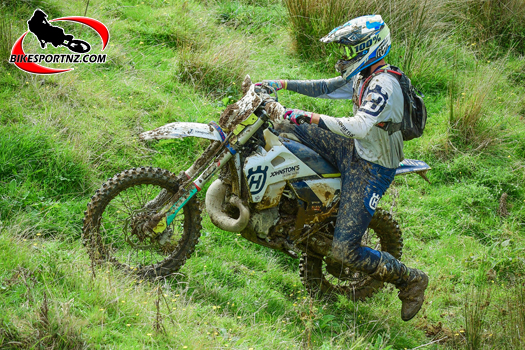 Taranaki’s Sam Parker (Husqvarna), one of the favourites to win next weekend’s No Way In Hell extreme enduro. Photo by Andy McGechan, BikesportNZ.com