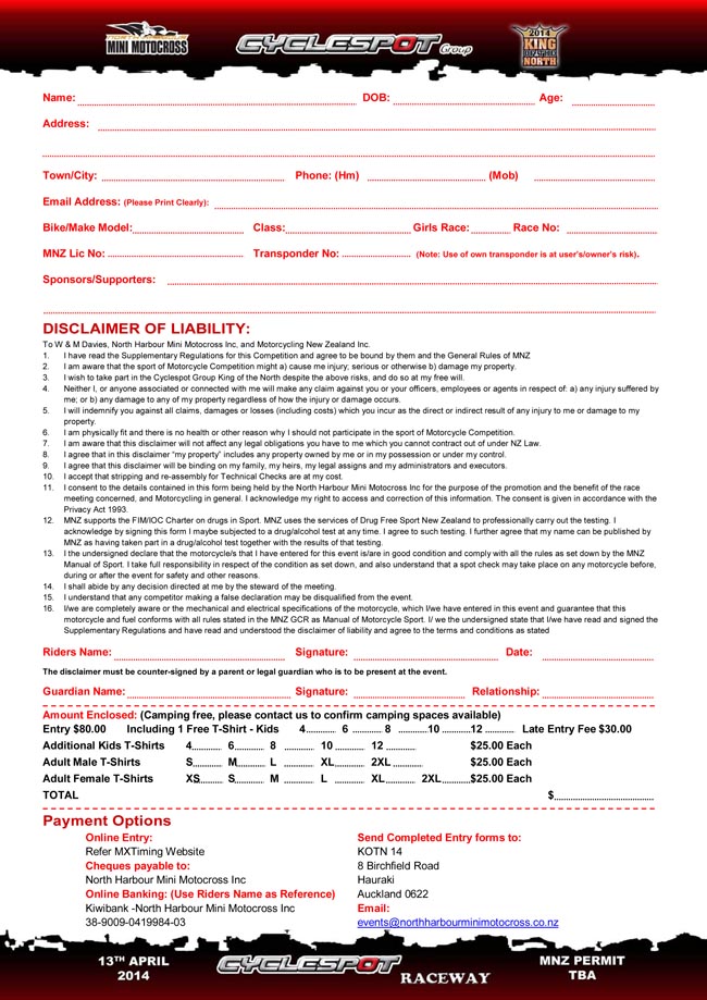 Poster-King of the North Mini MX-2014-d