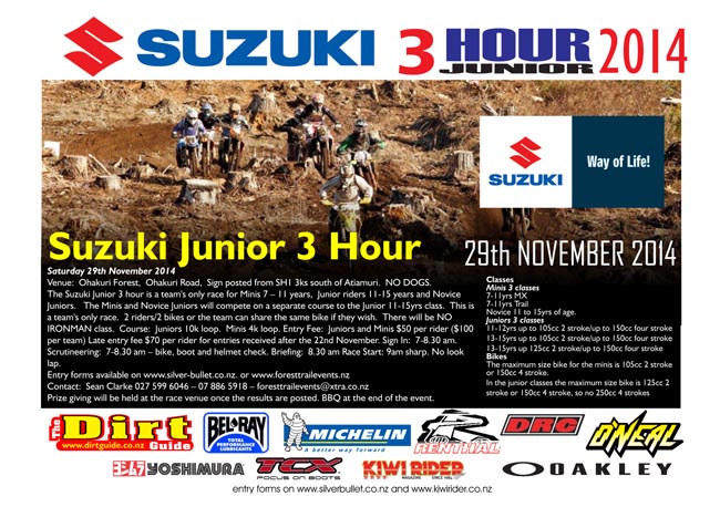 3 hour suzuki 2014 junior
