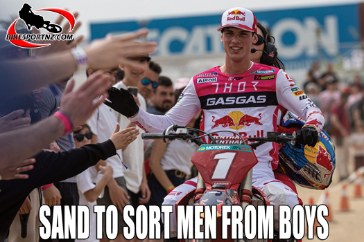 Spanish defending world champion Jorge Prado (GASGAS), determined to step up in the Belgian sand this weekend. 