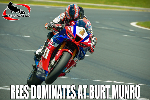 Whakatane’s Mitch Rees (Honda CBR1000RR-R) proved himself unstoppable on the two vastly different race tracks he tackled during the famous Burt Munro Challenge festival week. Photo by Andy McGechan, BikesportNZ.com