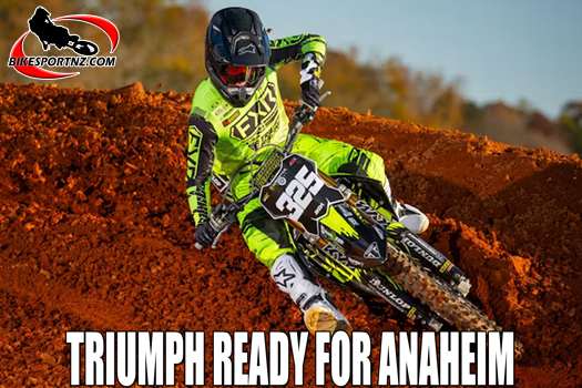 Stilez Robertson (Triumph), ready to kick off his supercross campaign at Anaheim this weekend. 