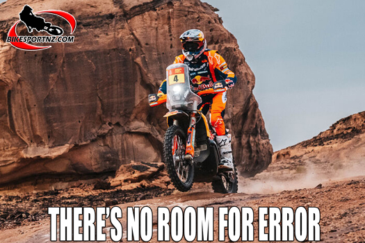 Australian rider Daniel Sanders (KTM), leading the way in the 2025 Dakar Rally in Saudi Arabia. 