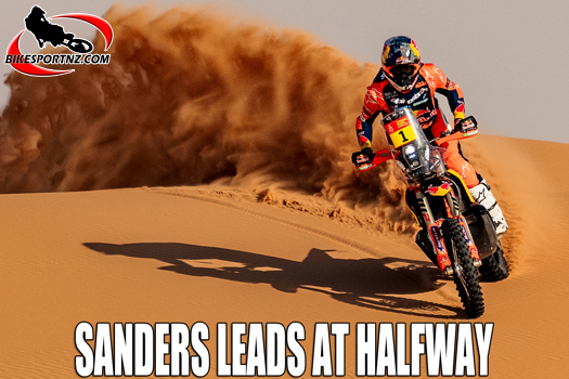 KTM rider Daniel Sanders, from Australia, leading the Dakar Rally at the halfway stage.