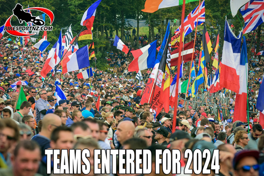 The teams have been named to the 2024 MXGP and MX2 season ahead. Photo by Andy McGechan, BikesportNZ.com
