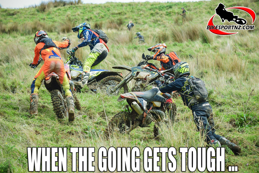 How tough can this race be? Well, judging by all the extremely talented riders struggling with this hill, it’s certainly not easy. Photo by Andy McGechan, BikesportNZ.com