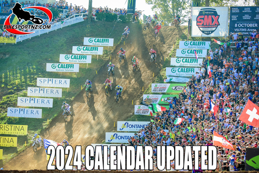 The spectacular hillside Italian track at Maggiora will feature again on the MXGP calendar in 2024. Photo by Andy McGechan, BikesportNZ.com