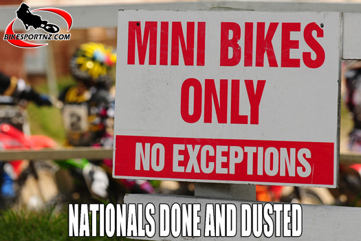 The racing was intense throughout all the various classes at the 2023 New Zealand Mini Motocross Nationals near Christchurch at the weekend. Photo by Andy McGechan, BikesportNZ.com