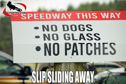 The Speedway element of the 2024 Burt Munro Challenge week had to be postponed on Saturday afternoon because of the rain, but it ran instead the following day. Photo by Andy McGechan, BikesportNZ.com