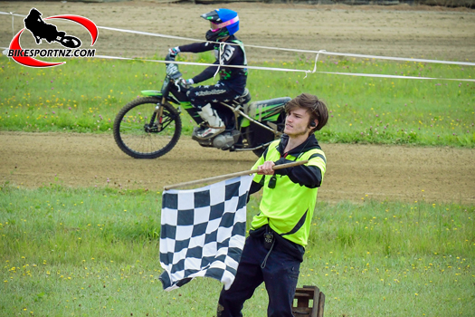 The Speedway element of the 2024 Burt Munro Challenge week had to be postponed on Saturday afternoon because of the rain, but it ran instead the following day. Photo by Andy McGechan, BikesportNZ.com